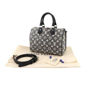 LOUIS VUITTON Monogram Jacquard Denim Speedy Bandoliere 25 Bag M21464 90280664